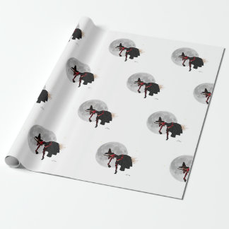 Cadeau Sorcière Tipsy sur papier d'enveloppement de chamb
