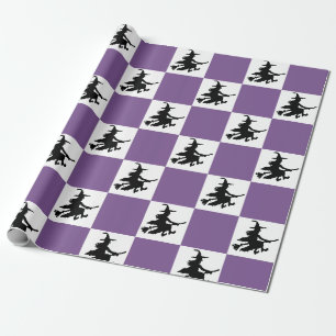 Cadeau Sorcières sur du papier d'emballage à carreaux vio