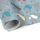 Cadeau sort d'Un-trou de chats - papier d'emballage (Coin rond)