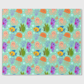 Cadeau Sous le papier d'enveloppement brillant de la mer, (Plat)