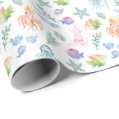 Cadeau Sous le papier d'enveloppement de mer (Coin rond)