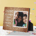 Cadeau spécial famille ! Plaque photo Cousins<br><div class="desc">Ils l'adoreront pour les années à venir !</div>