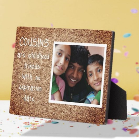 Cadeau spécial famille ! Plaque photo Cousins