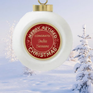 Cadeau spécial ! Joyeux ornement de Noël à la retr