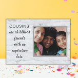 Cadeau spécial ! Plaque photo Cousins<br><div class="desc">Ils l'adoreront pour les années à venir !</div>