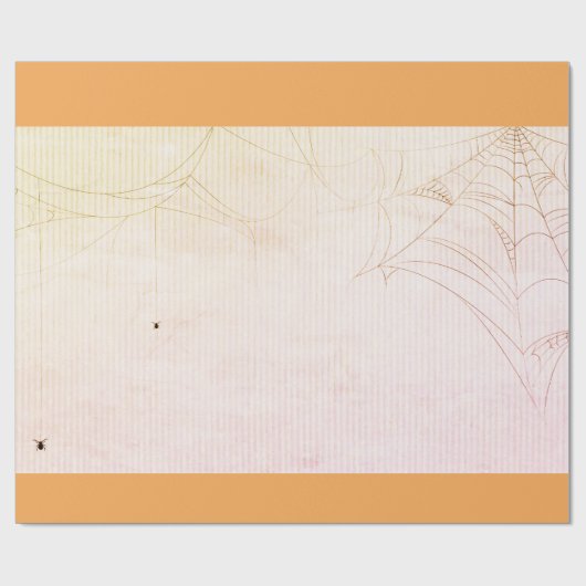 Cadeau SPIDER WEB ORANGE HALLOWEEN Wrapper Papier (Plat)