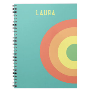 cadeau Spiraal Notitieboek leuk regenboog blauw, r