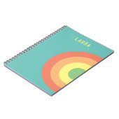 cadeau Spiral Carnet fun arc-en-ciel bleu, rouge,  (Côté gauche)