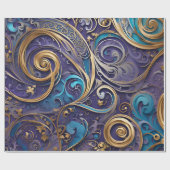 Cadeau spirales de fibres enveloppant du papier (Plat)