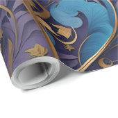 Cadeau spirales de fibres enveloppant du papier (Coin rond)