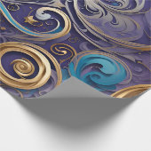 Cadeau spirales de fibres enveloppant du papier (Coin)