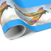 Cadeau Spitfire WW va planter du papier d'emballage (Coin rond)