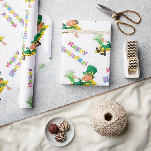 Cadeau St. Patrick's Day Joyeux papier d'enveloppement d' (Artisanat)