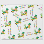 Cadeau St. Patrick's Day Joyeux papier d'enveloppement d' (Plat)