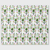 Cadeau St. Patrick's Day Wrapping Papier Chat Floral (Plat)