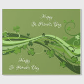 Cadeau St. Patrick's Day Wrapping Papier Floral (Plat)