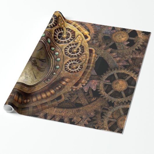 Cadeau Steampunk 19 Papier à envelopper (Déroulé)