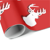 Cadeau Stg Deer Head Fun Trendy Wrapping Papier (Coin rond)