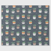 Cadeau Succulents dans les pots Enveloppement Papier (Plat)