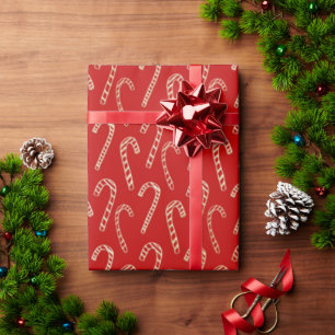 Cadeau Sucres de canne rouge et or Papier d'enveloppement