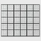 Cadeau Sudoku Puzzle papier d'enveloppement de conception (Plat)