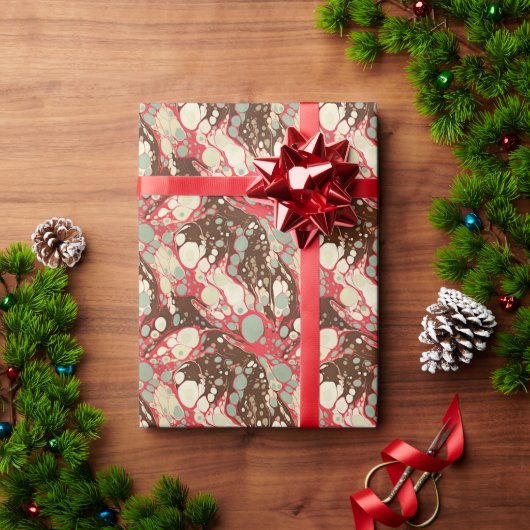 Cadeau Suminagashi Papier classique Motif rose (Cadeau de vacances)