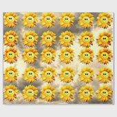 Cadeau Sunflower Sunshine Sky Wrapper Papier (Plat)