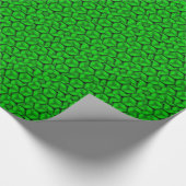 Cadeau Superbe papier d'enveloppement géométrique vert (Coin)