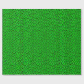 Cadeau Superbe papier d'enveloppement géométrique vert (Plat)