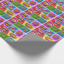Superhero Gamer Comic livre design papier d'emball