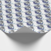 Cadeau SUR LE FLEUVE Papier d'emballage bleu Chow (Coin)