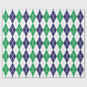 Cadeau Sur le papier à envelopper du Jacquard vert (Plat)