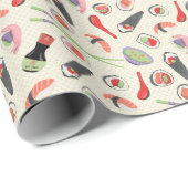 Cadeau Sushi, Baguettes et papier à envelopper à la sauce (Coin rond)
