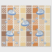 Cadeau Swans de papier à envelopper brillant (Plat)