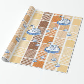 Cadeau Swans de papier à envelopper brillant (Déroulé)