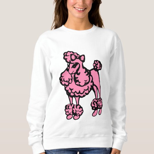 Cadeau Sweatshirt de caniche rose (Devant)