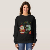 Cadeau sweatshirt de Noël du Père Noël Merry & Bri (Devant entier)