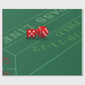 Cadeau Table De Craps Avec Papier D'Enveloppement De Dice (Plat)