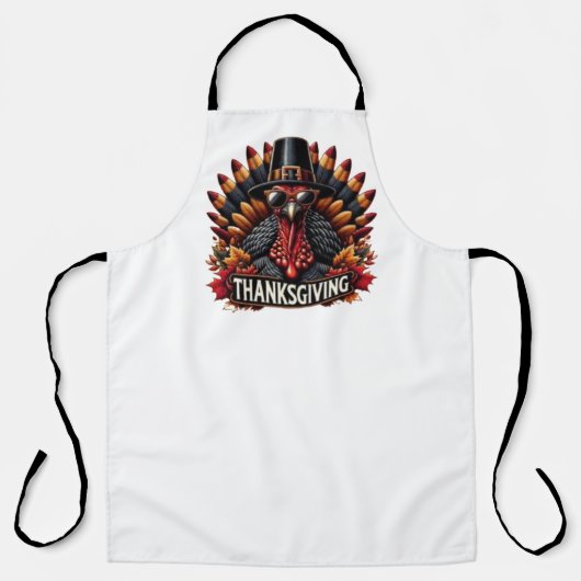 Cadeau tablier de Thanksgiving dinde (Recto)