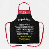 Cadeau Tablier Maman Parfaite Instructions Personn (Recto)
