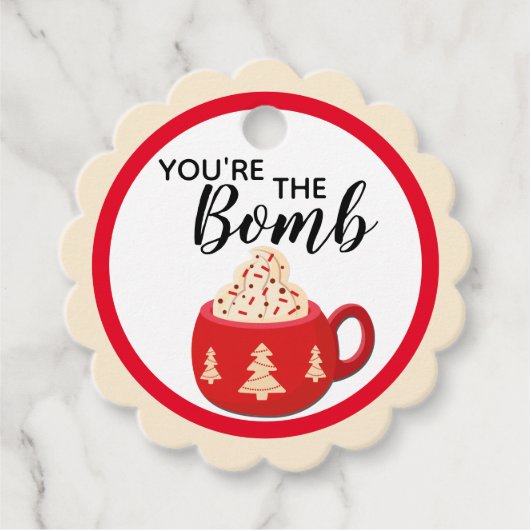 Cadeau Tag de Noël Hot Cocaca Bomb Étiquettes (Devant)
