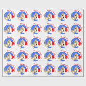 Cadeau Tan Meowy Christmas Kitty Wrapper Papier (Plat)