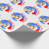 Cadeau Tan Meowy Christmas Kitty Wrapper Papier (Coin)