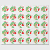 Cadeau Tan Meowy Christmas Kitty Wrapper Papier (Plat)