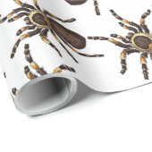 Cadeau Tarantula sur papier d'emballage blanc (Coin rond)