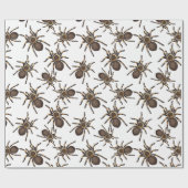 Cadeau Tarantula sur papier d'emballage blanc (Plat)
