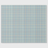 Cadeau Tartan Plaid Figarations bleues Papier d'enveloppe (Plat)