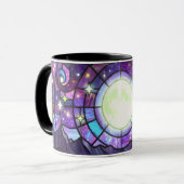 Cadeau tasse à café clair de lune vitrail (Devant gauche)