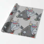 Cadeau Taureau Dans Un Papier D'Enveloppement (Déroulé)