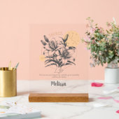 Cadeau Taurus personnalisé Fleur de naissance Zodi (Mariage)